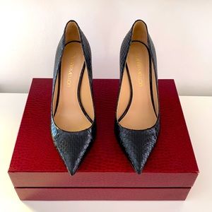 Tamara Mellon Rebel High Heel - Black Snakeskin